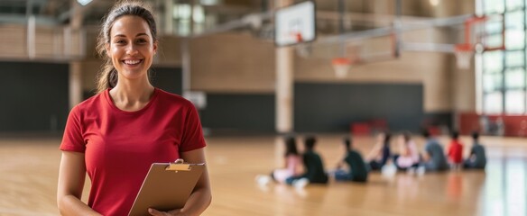 The Coach in Basketball Gym
