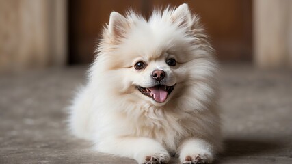 Majestic husky standing against a clear background