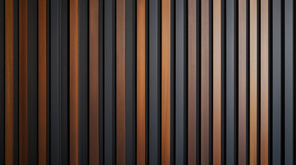 Obraz premium Modern wall covering made of wooden slats forming a pattern