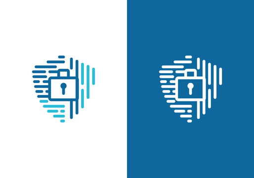 Cyber ​​internet online security logo design vector template. logo design for internet device security, technology security logo