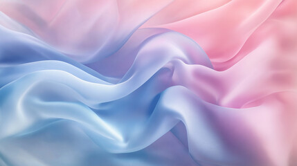 Obraz premium Pastel colored fabric flowing in soft waves background