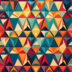 Vibrant and Bold Triangle Pattern for Modern Spaces