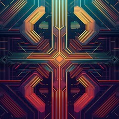 Innovative Futuristic Pattern Featuring Lines