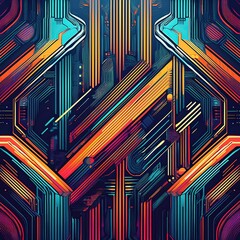 Dynamic Lines in a Futuristic Pattern
