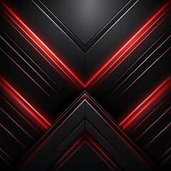 Obraz premium Sleek Matte Black with Red Accents: A Modern Abstract Pattern