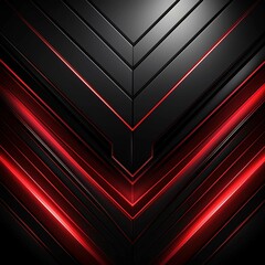 Fototapeta premium Futuristic Black and Red Geometric Background Design