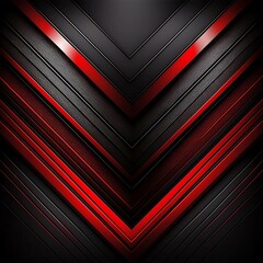 Obraz premium Sleek Matte Black with Red Accents: A Modern Abstract Pattern