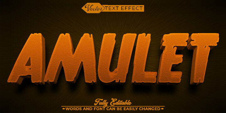 Amulet Vector Editable Text Effect Template