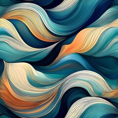 Fun and Playful Abstract Waves Pattern Design