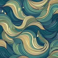 Vibrant Playful Pattern Featuring Abstract Waves