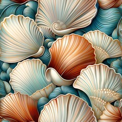 Elegant Refined Seashell Pattern Design