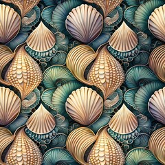 Sophisticated Seashell Motif for Refined Decor