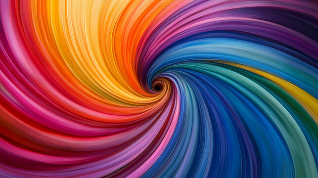 A vibrant swirl of rainbow colors in motion. Vibrant Colors. Illustration