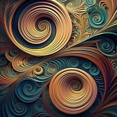 Vibrant and Dynamic Pattern Featuring Spirals