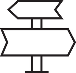 Fototapeta premium Street Signage and Guidepost Icon