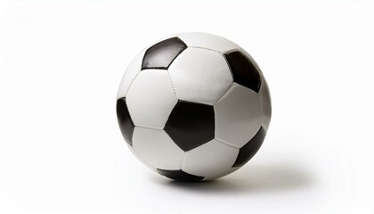 Naklejka premium soccer ball isolated on white, classic black and white soccer ball 