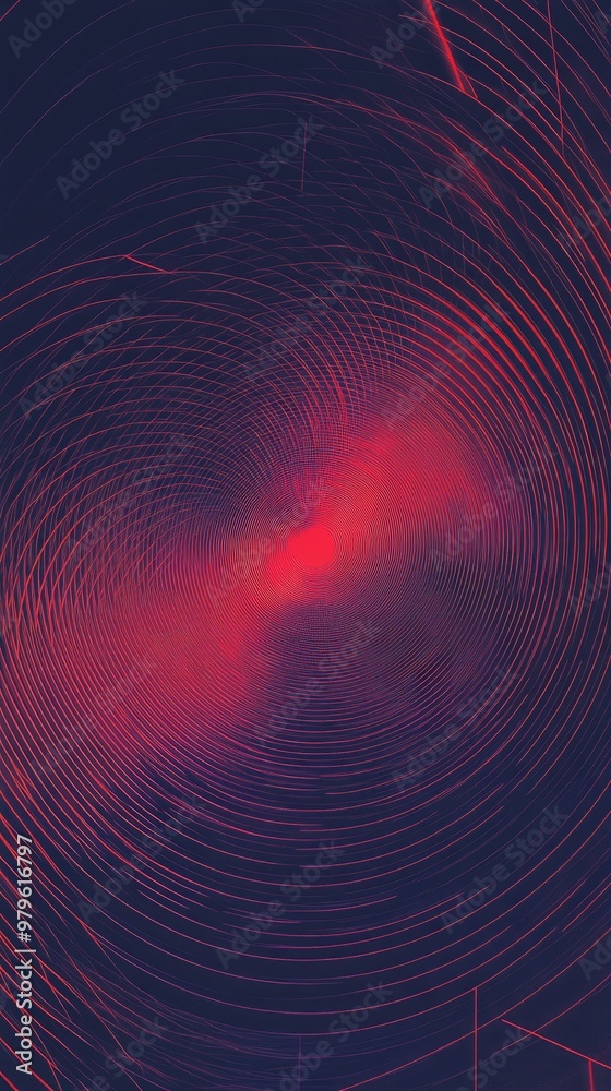 Poster abstract swirl pattern with vibrant red and dark hues, creating a captivating visual effect for arti