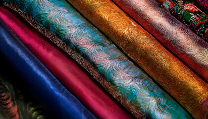 luxurious fabric designs vibrant colors intricate patterns