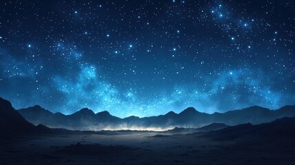 Stunning night sky filled with stars over a serene landscape, capturing the beauty of nature and cosmic wonder.