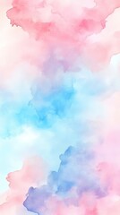 A soft and dreamy watercolor texture blending gentle pinks and blues, perfect for backgrounds and creative design projects.