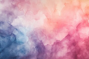 Obraz premium A vibrant watercolor texture featuring hues of pink, blue, and peach, perfect for backgrounds or artistic projects.