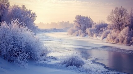 beautiful winter nature. Selective focus