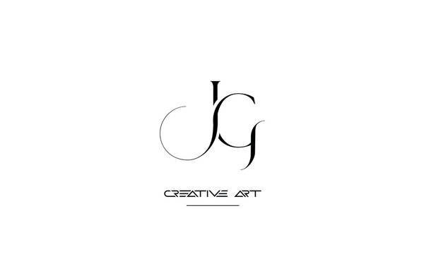 JG, GJ, J, G abstract letters logo monogram