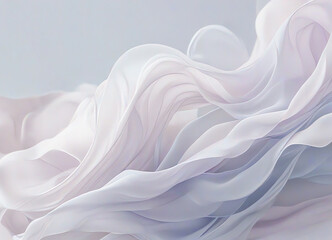Obraz premium An illustration of soft pastel flowing shapes that resemble delicate fabric