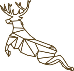 Deer. deer geometry vector. deer geometric design