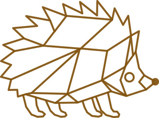 Hedgehog. hedgehog geometry vector. hedgehog geometric design