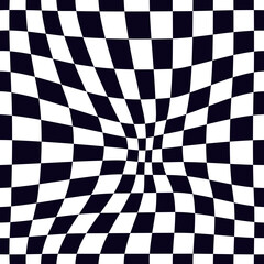 Fototapeta premium Psychedelic checkerboard pattern