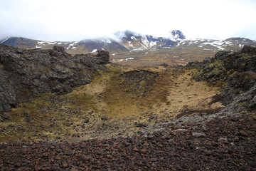 Landschaftsbild auf Island, Vulkan Saxholl