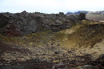 Landschaftsbild auf Island, Vulkan Saxholl