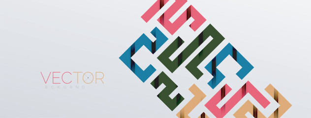 Color bend lines with shadow texture effect. Vector Illustration For Wallpaper, Banner, Background, Card, Book Illustration, landing page