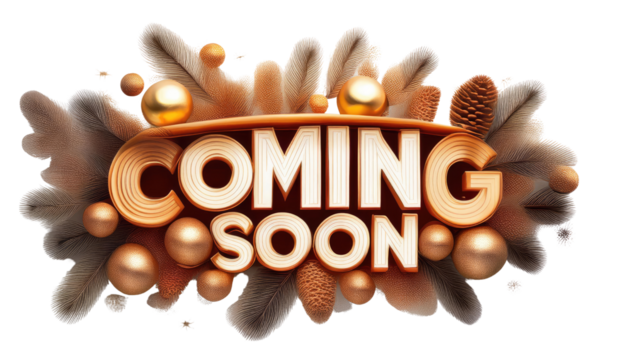 Coming Soon graphic isolated on white background 