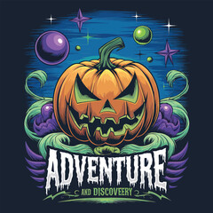 2d vector illustration Halloween t shirt icon design items ghost character Candles in carved pumpkin
