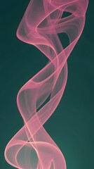 Naklejka premium Pink Smoke on Green Background, Abstract Image, Texture, Pattern Background, Wallpaper, Cover and Screen for Smartphone, PC, Laptop, 9:16 and 16:9 Format