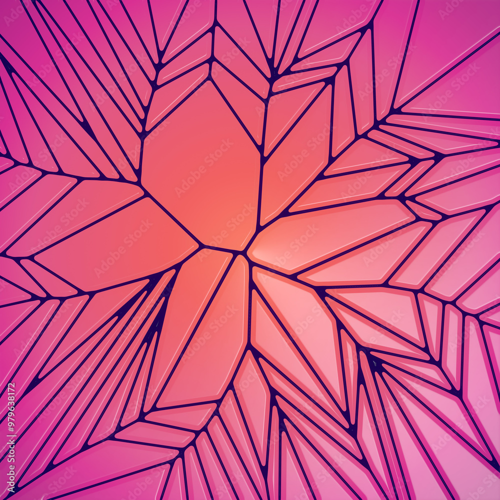 Poster Abstract organic background of intricate geometric patterns. 3d rendering digital illustration