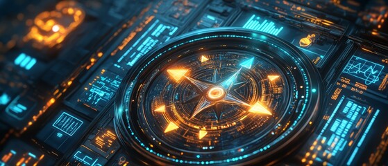 Fototapeta premium The Data Driven Compass, Digital Marketing Strategies
