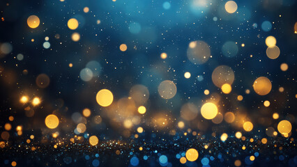 Obraz premium Abstract background with dark blue, featuring intricate patterns and shimmering particles