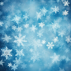 Winter Wonderland Snowflake Pattern:  A delicate and ethereal pattern of snowflakes falling gracefully on a cool blue background.  The image evokes a sense of peace and tranquility, perfect for winter