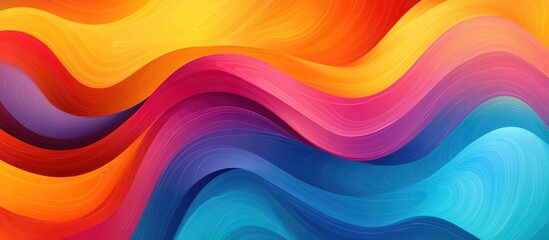 Obraz premium Abstract 2d background featuring vibrant colors lines and waves