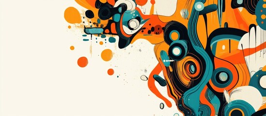 Abstract frame illustration featuring a playful and imaginative design