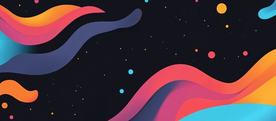 Fototapeta premium Abstract Colorful Design On Black Background Suitable For Wallpaper