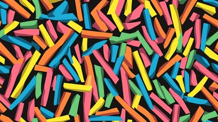 Seamless pattern featuring a variety of multicolored lines