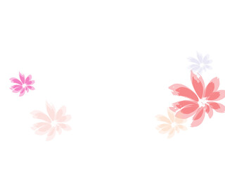 Falling cherry blooming flower parts vector. Wedding celebration decor.