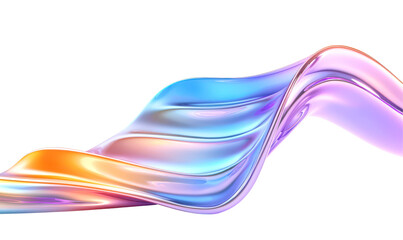 Naklejka premium Colorful swirl, flowing liquid, dynamic isolate on transparent background, cutout, png
