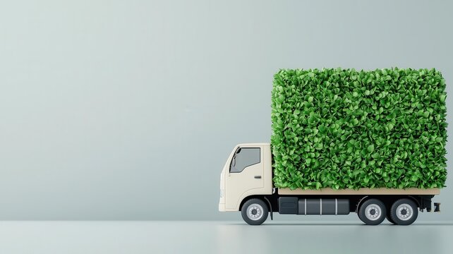 A logistics company utilizing eco-friendly transportation options to reduce carbon emissions in export operations, eco-friendly export logistics, sustainable logistics management