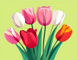 Fototapeta premium Easter tulips