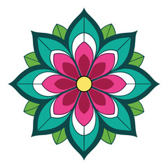 Flower pattern vector logo 11